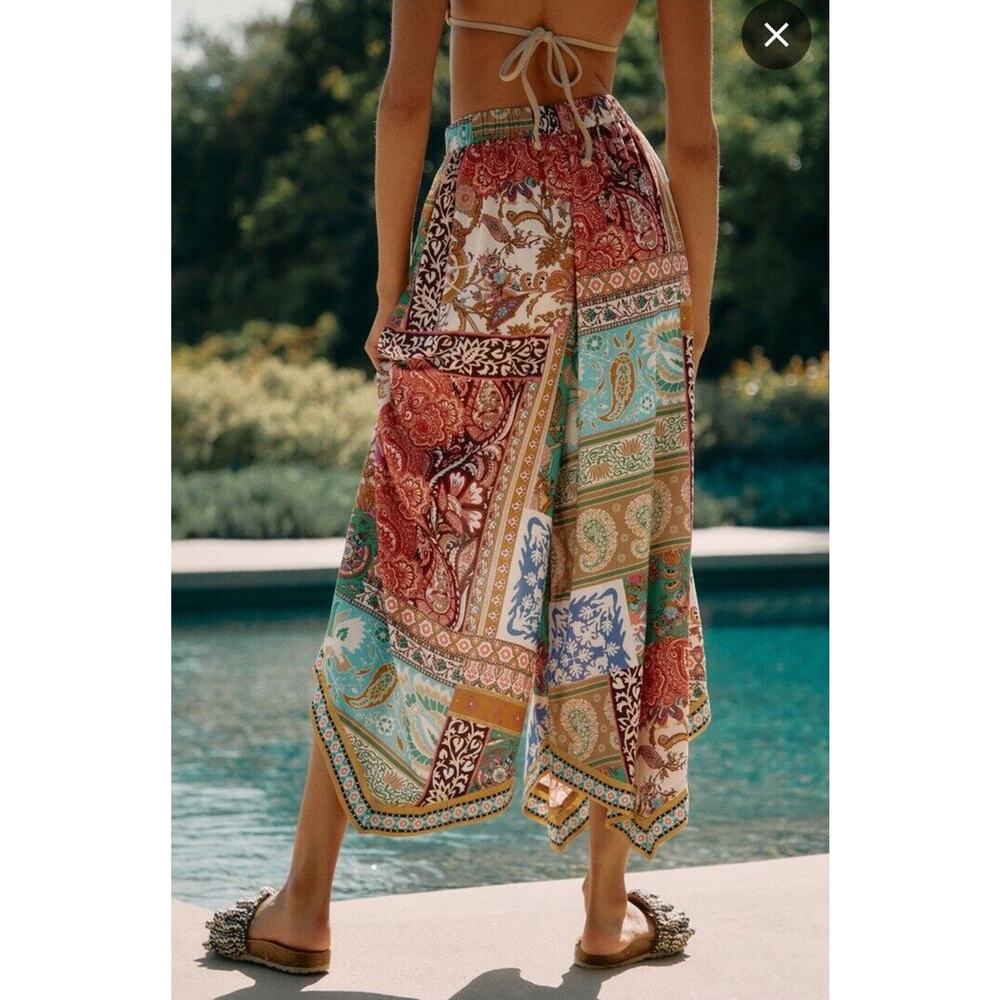 Anthropologie Multicolor Patchwork Wide Leg Pants - image 2